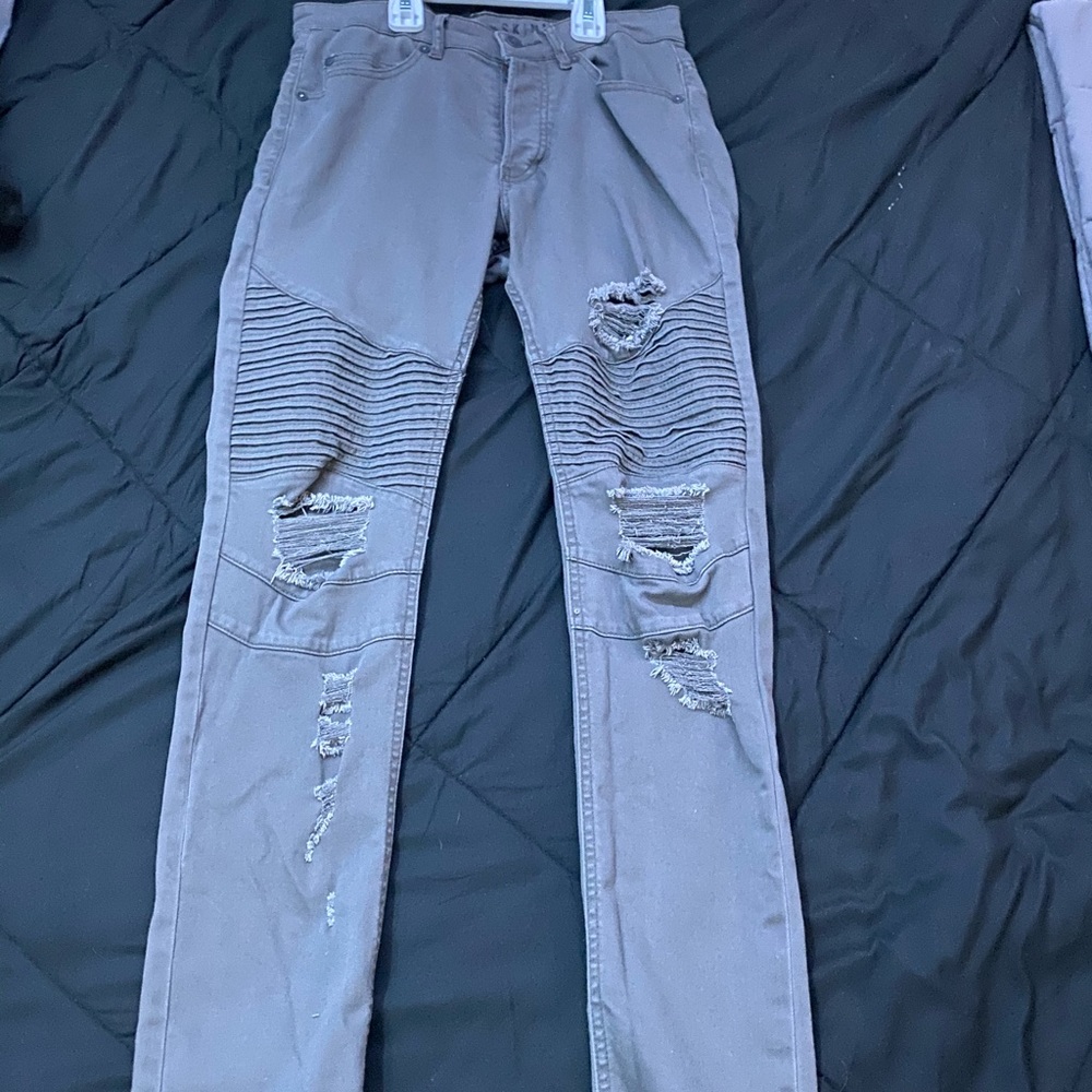Army Green Men’s Skinny Jeans